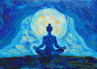Meditating Silhouette Wall Art