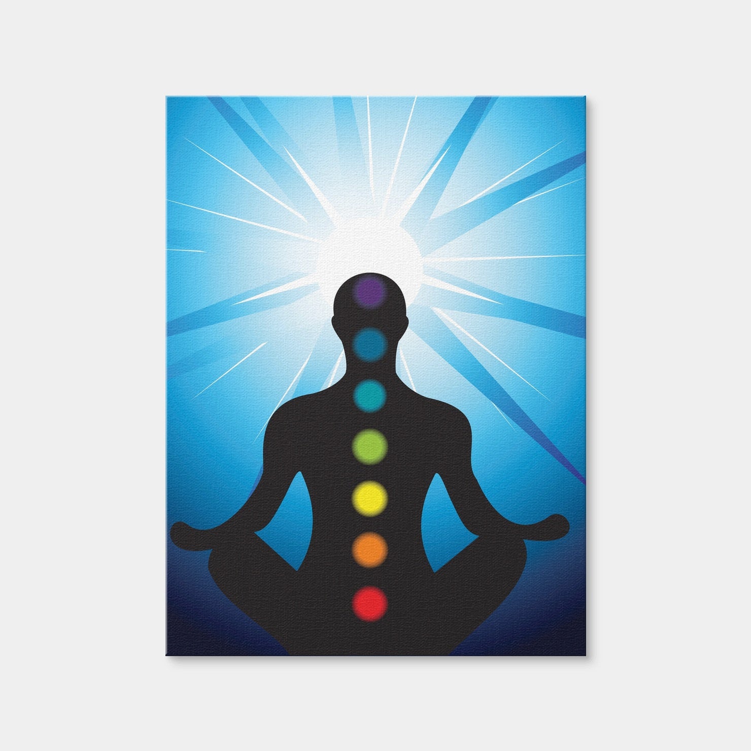 AUTO-MOCKUP WHITE | Meditating with Chakra | 1 Piece | Gallery Wrap Canvas | group=3x4