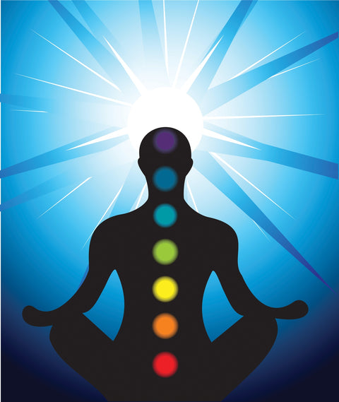 Meditating with chakra Wall Art