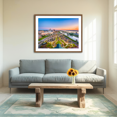 AUTO-MOCKUP ROOM | Memphis Aerial Wall Art