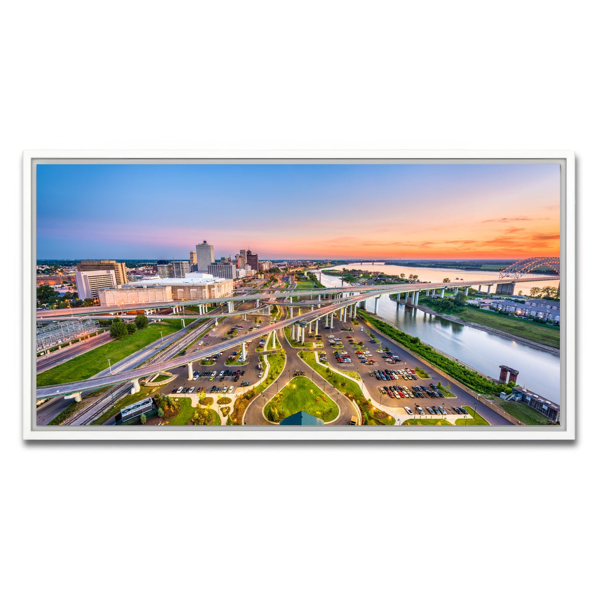 AUTO-MOCKUP WHITE | Memphis Aerial | 1 Piece | White Framed Canvas | group=2x1
