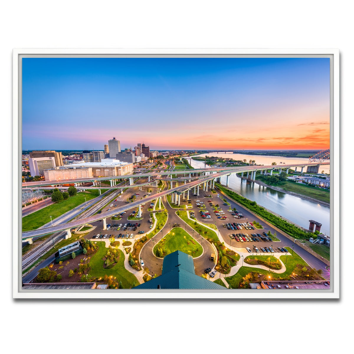 AUTO-MOCKUP WHITE | Memphis Aerial | 1 Piece | White Framed Canvas | group=4x3