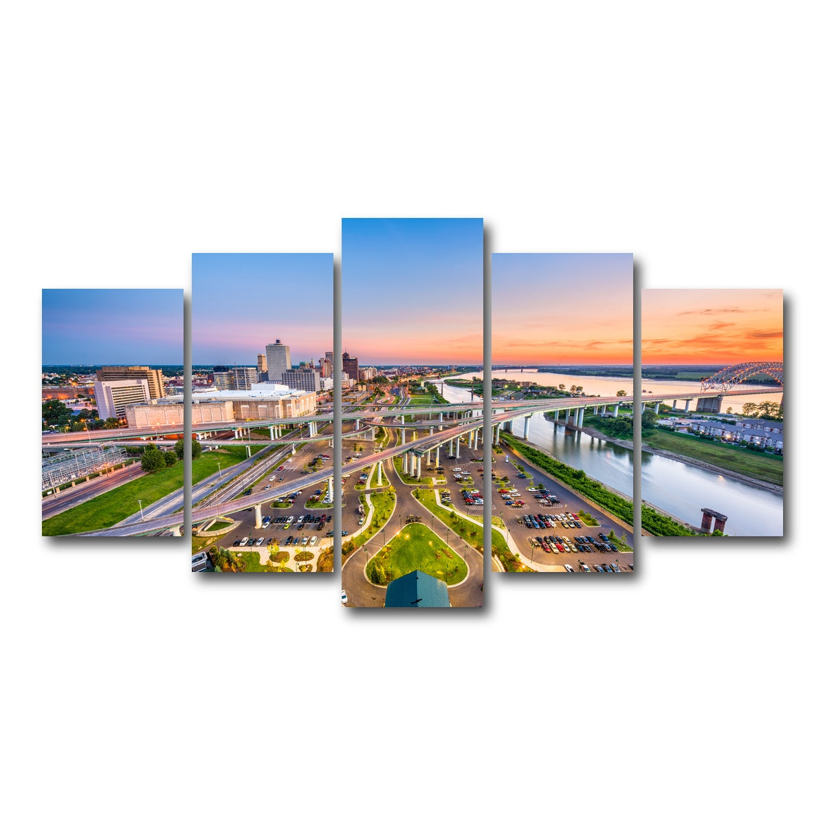 AUTO-MOCKUP WHITE | Memphis Aerial | 5 Piece | Gallery Wrap Canvas | group=5_normal