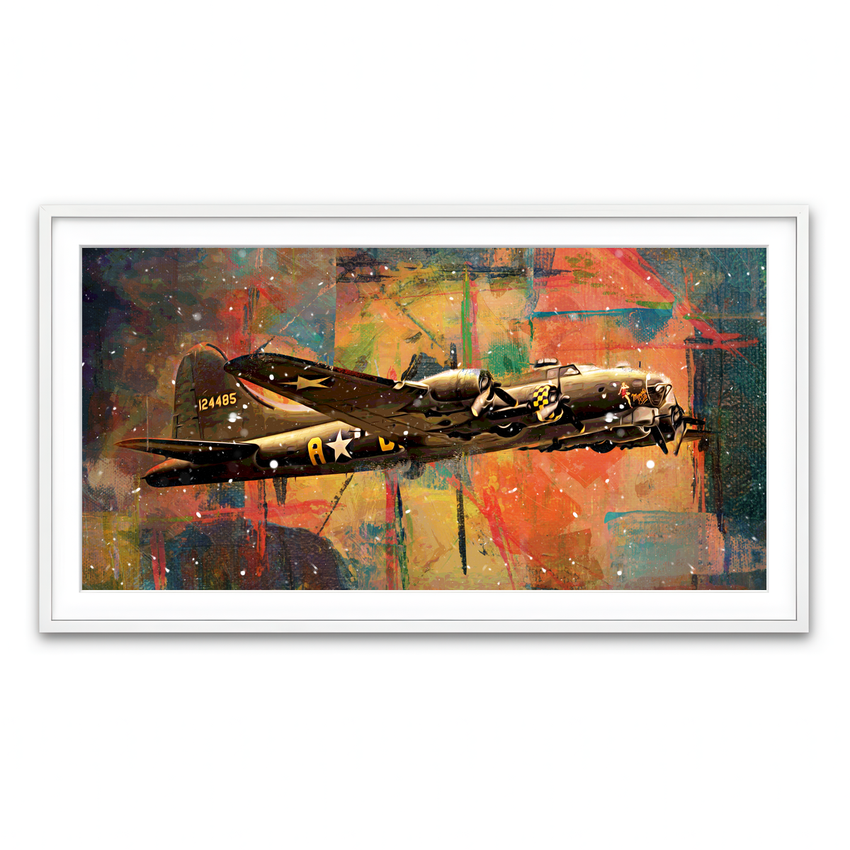 Framed Print 2x1 White