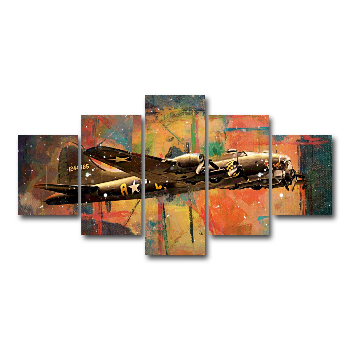 AUTO-MOCKUP WHITE | Memphis Belle | 5 Piece | Gallery Wrap Canvas | group=5_short