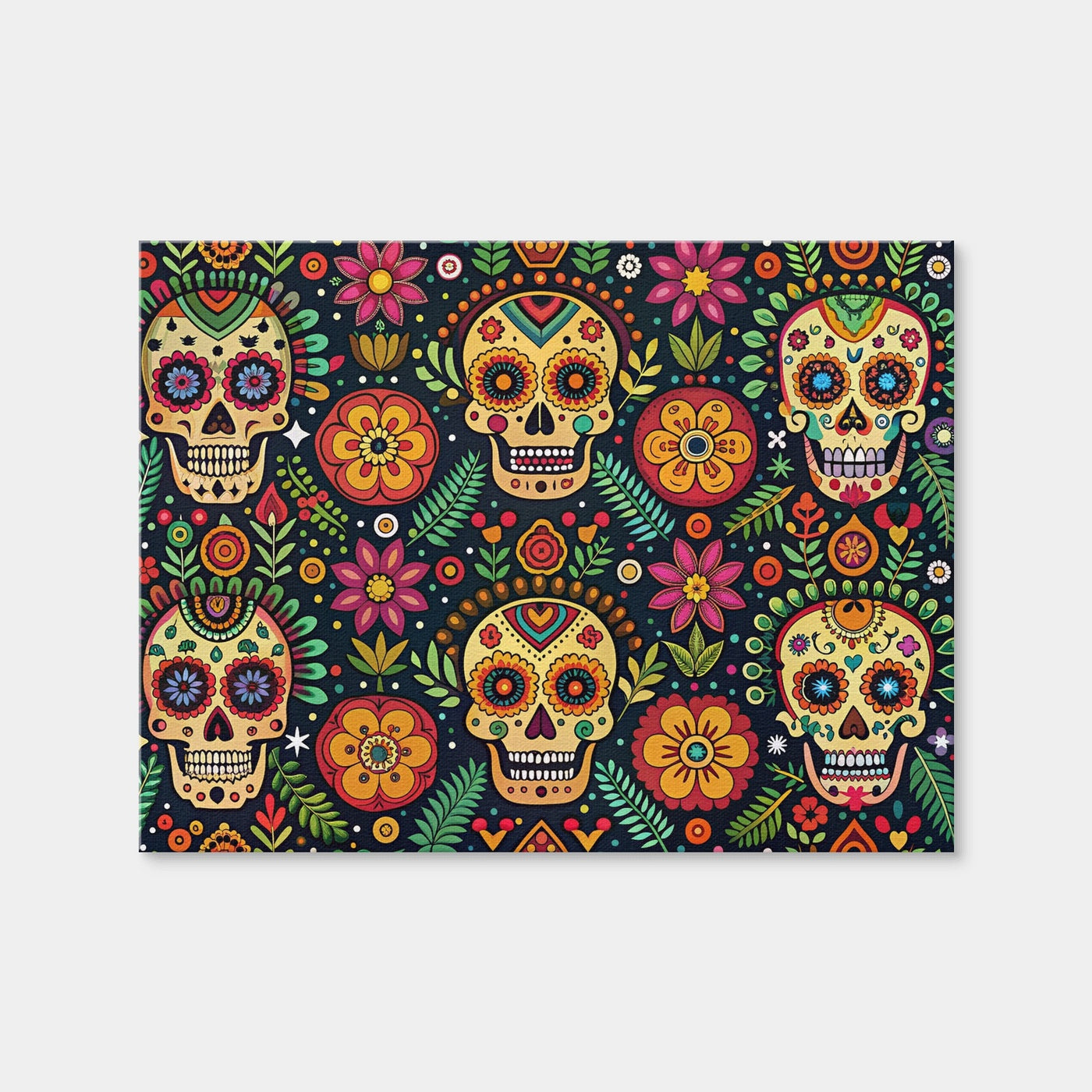 AUTO-MOCKUP WHITE | Mexican ethnic pattern | 1 Piece | Gallery Wrap Canvas | group=4x3