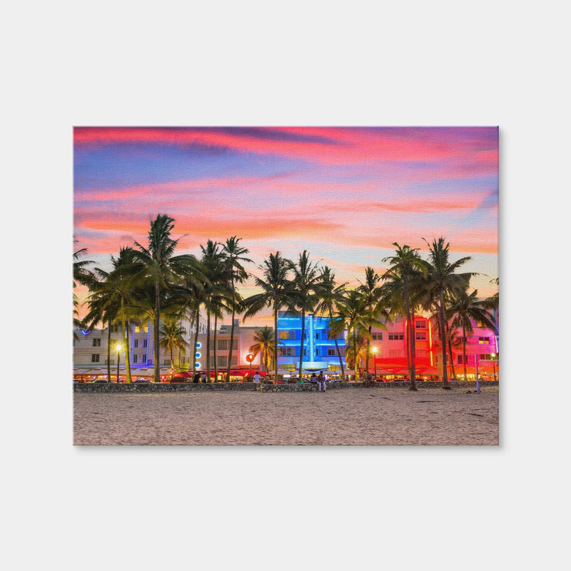 AUTO-MOCKUP WHITE | Miami Beach Ocean Drive | 1 Piece | Gallery Wrap Canvas | group=4x3