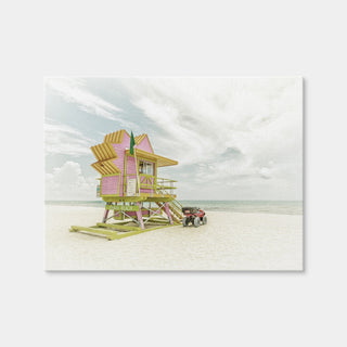 AUTO-MOCKUP WHITE | Miami Beach Vintage Florida Flair | 1 Piece | Gallery Wrap Canvas | group=4x3