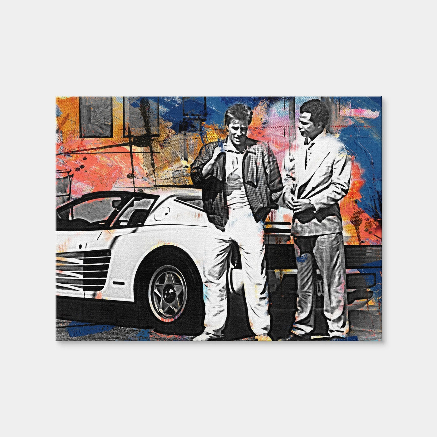 AUTO-MOCKUP WHITE | Miami Vice-Ferrari | 1 Piece | Gallery Wrap Canvas | group=4x3