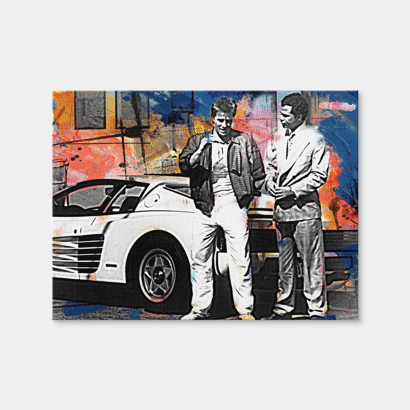 AUTO-MOCKUP WHITE | Miami Vice-Ferrari | 1 Piece | Gallery Wrap Canvas | group=4x3