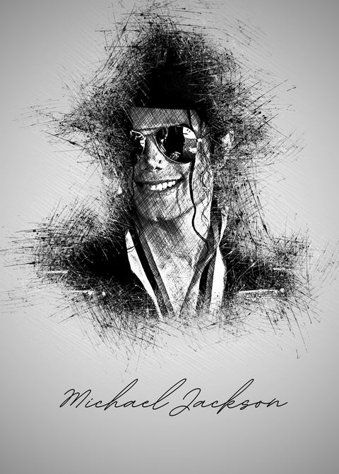 Michael Jackson Sketch Wall Art