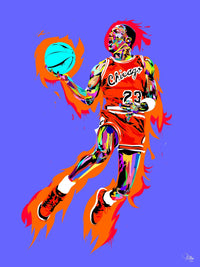 Michael Jordan Purple Wall Art