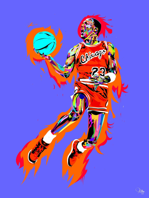 Michael Jordan Purple Wall Art