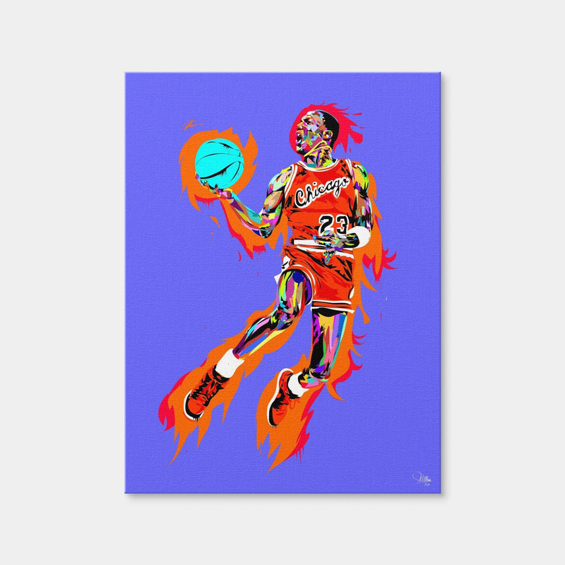 AUTO-MOCKUP WHITE | Michael Jordan Purple | 1 Piece | Gallery Wrap Canvas | group=3x4