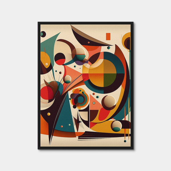 Mid Century Abstract S1 Wall Art — Framed Canvas Format preview