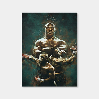 AUTO-MOCKUP WHITE | Mike Tyson Painting | 1 Piece | Gallery Wrap Canvas | group=3x4