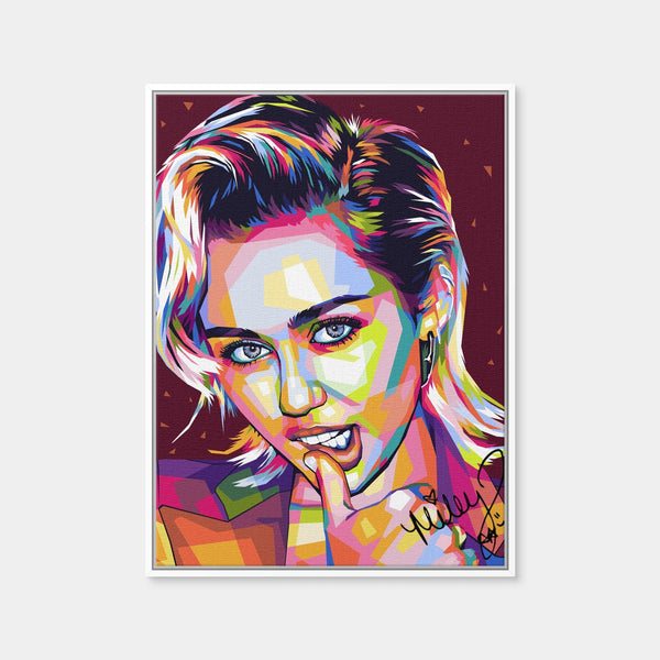Miley Portrait Wall Art — Framed Canvas Format preview