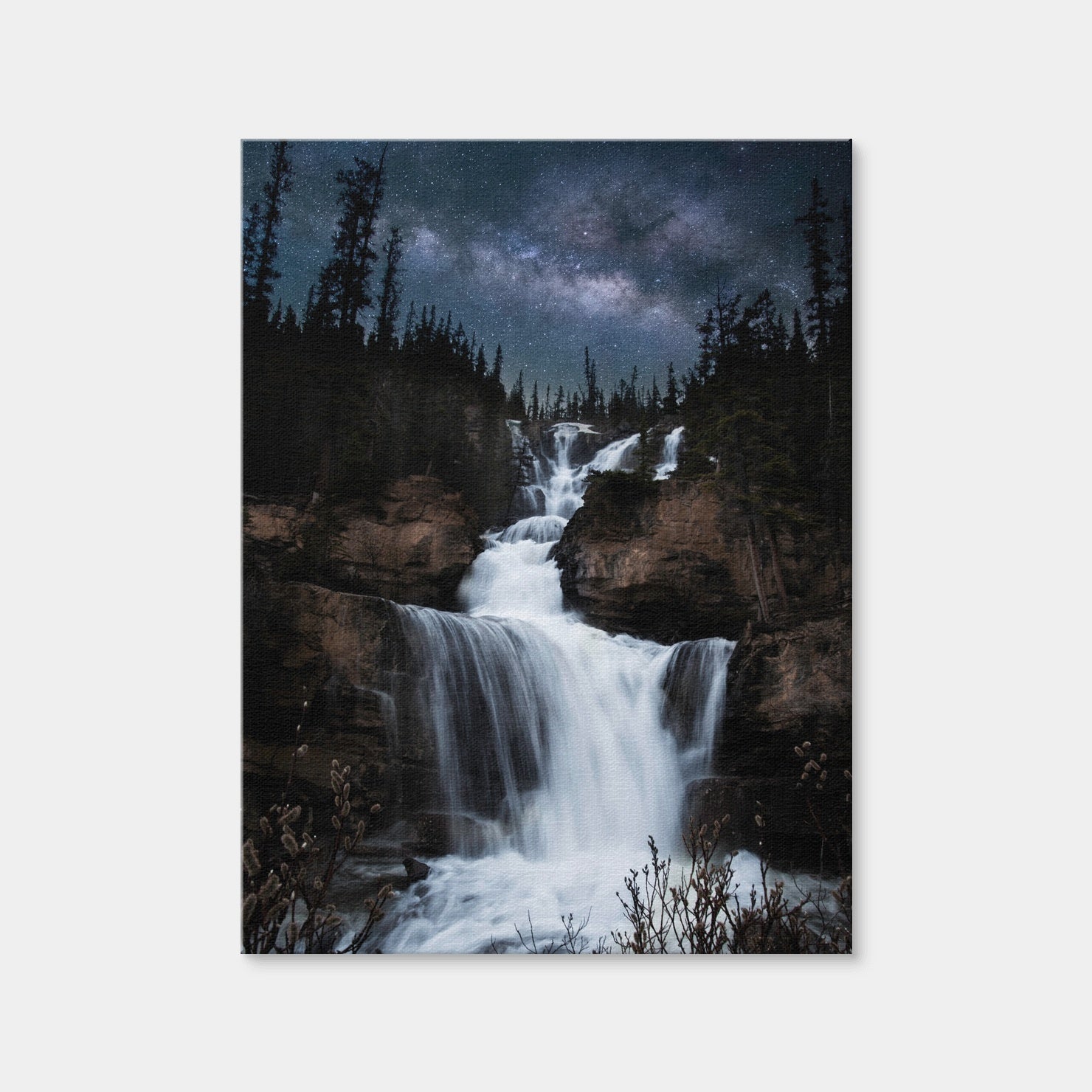 AUTO-MOCKUP WHITE | Milky Way Waterfall | 1 Piece | Gallery Wrap Canvas | group=3x4