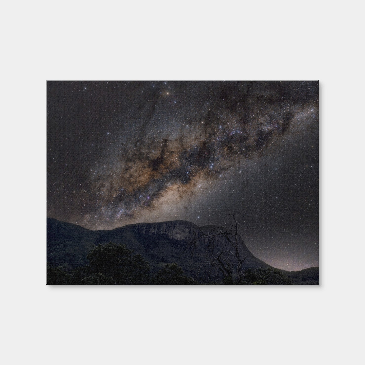 AUTO-MOCKUP WHITE | Milky Way over the Brazilian Cerrado | 1 Piece | Gallery Wrap Canvas | group=4x3