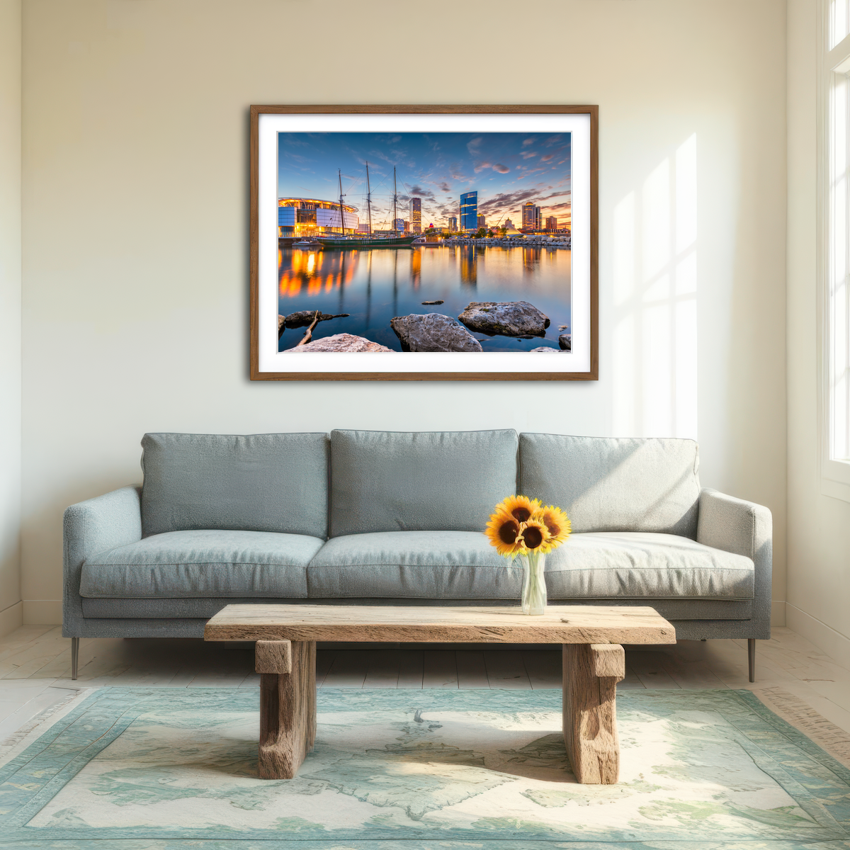AUTO-MOCKUP ROOM | Milwaukee Lake Michigan Wall Art