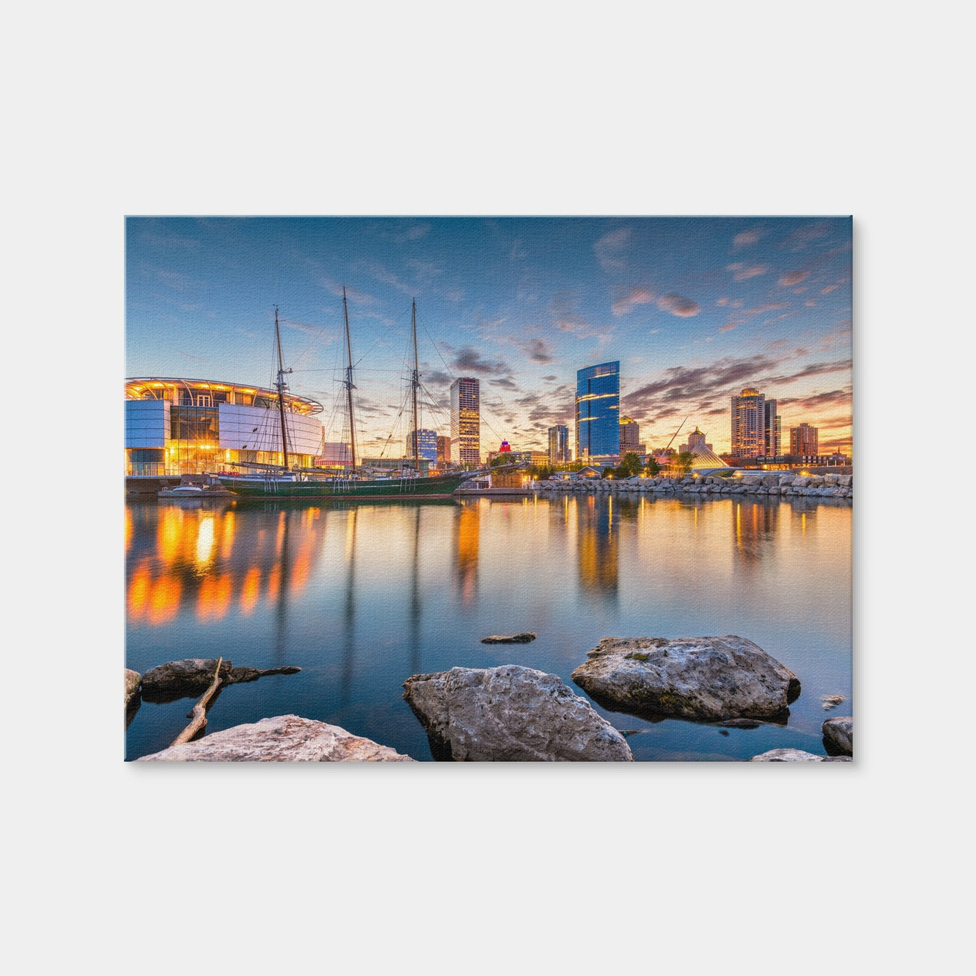 AUTO-MOCKUP WHITE | Milwaukee Lake Michigan | 1 Piece | Gallery Wrap Canvas | group=4x3