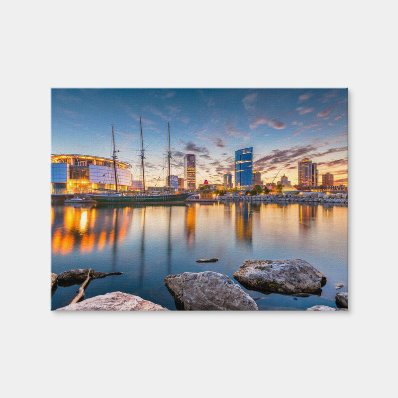 AUTO-MOCKUP WHITE | Milwaukee Lake Michigan | 1 Piece | Gallery Wrap Canvas | group=4x3