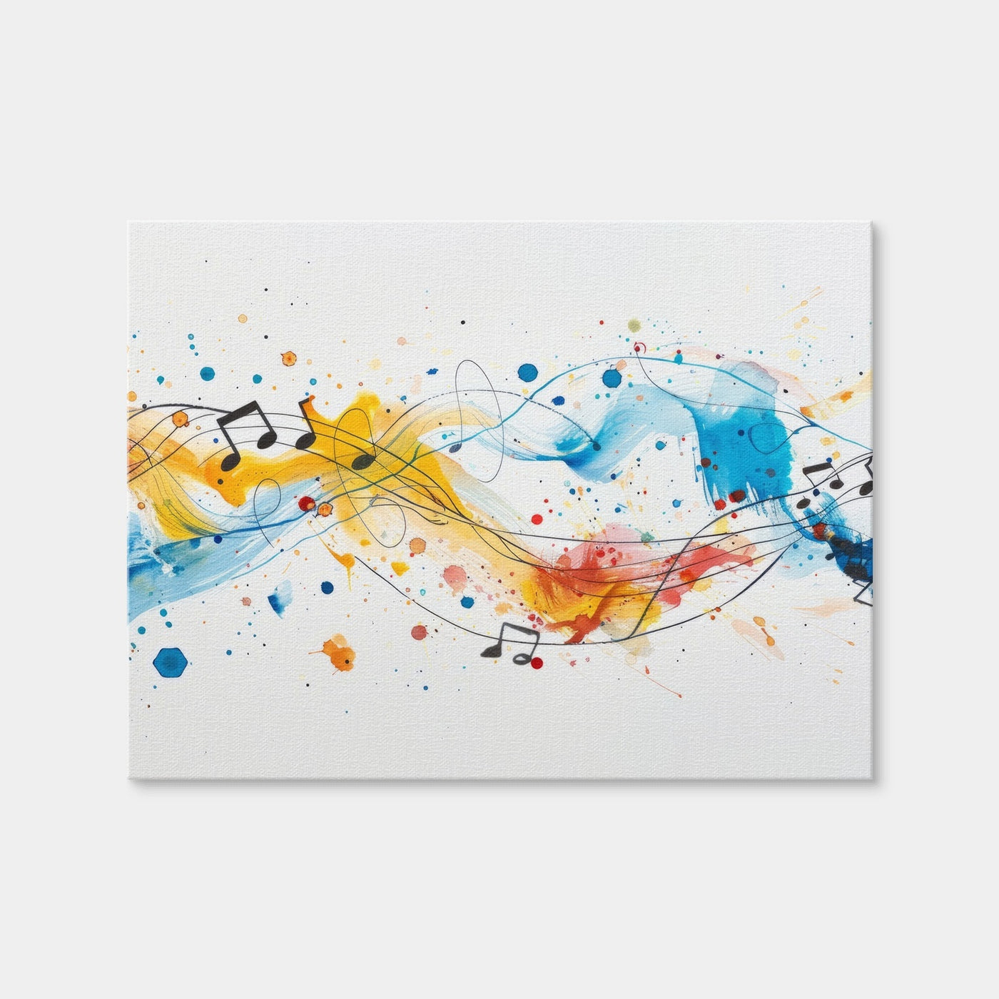 AUTO-MOCKUP WHITE | Minimalist Musical Notes | 1 Piece | Gallery Wrap Canvas | group=4x3