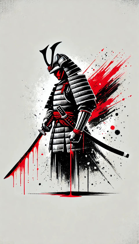 Minimalist Samurai Warrior Wall Art