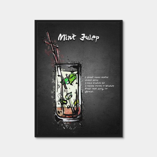 Mint Julep Wall Art — Framed Canvas Format preview