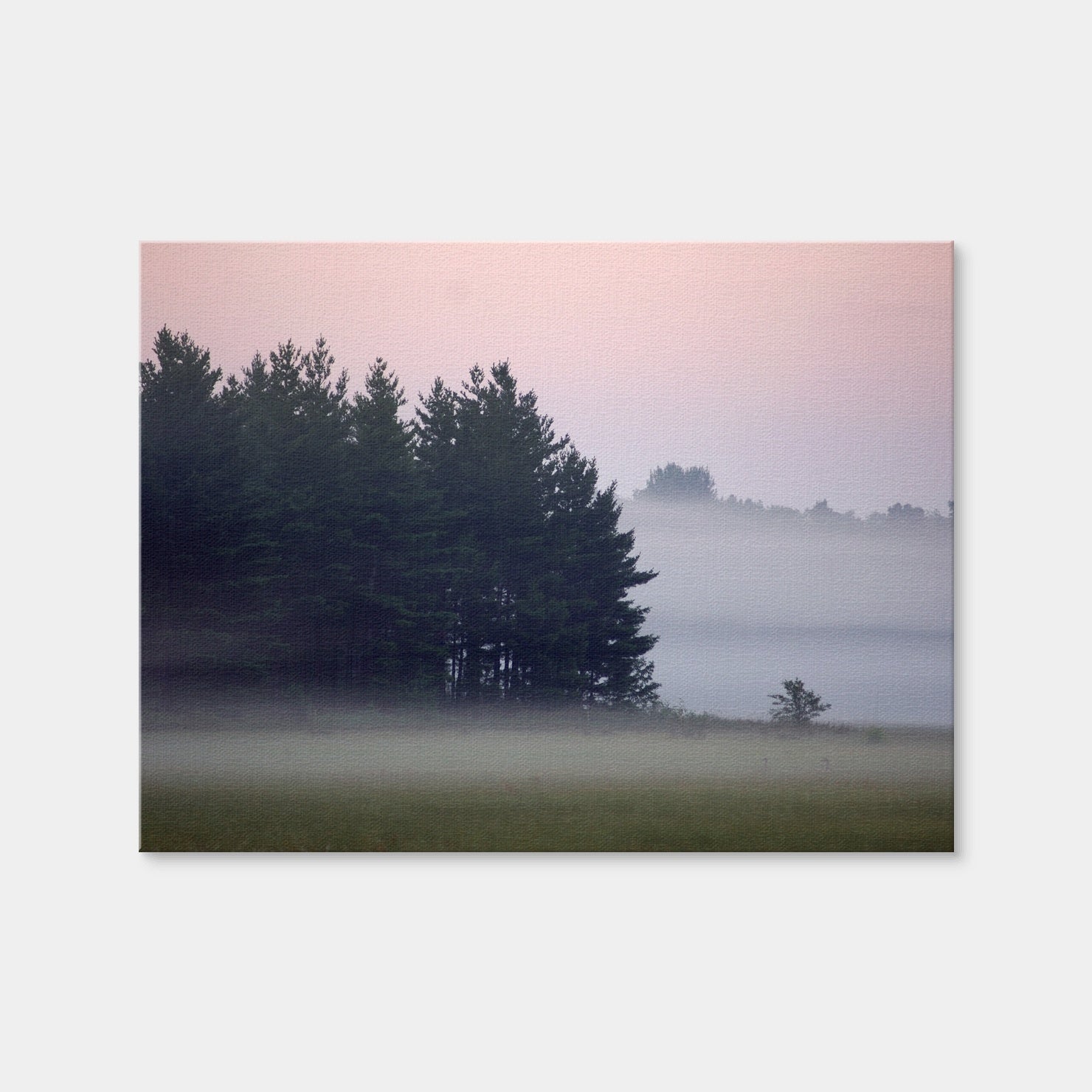 AUTO-MOCKUP WHITE | Misty Wisconsin Morning Castle Rock Lake | 1 Piece | Gallery Wrap Canvas | group=4x3