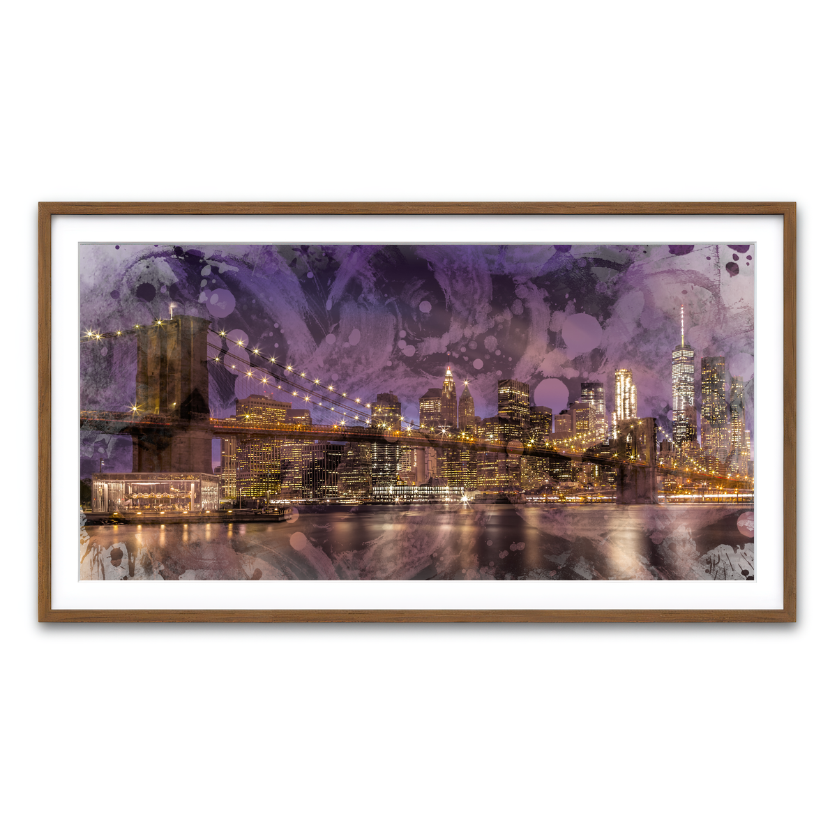 Framed Print 2x1 Walnut