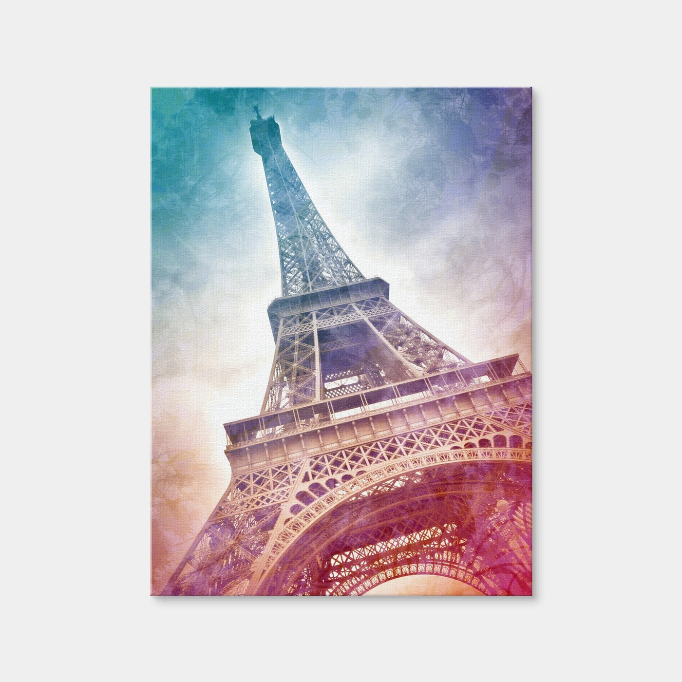 AUTO-MOCKUP WHITE | Modern Art Eiffel Tower | 1 Piece | Gallery Wrap Canvas | group=3x4