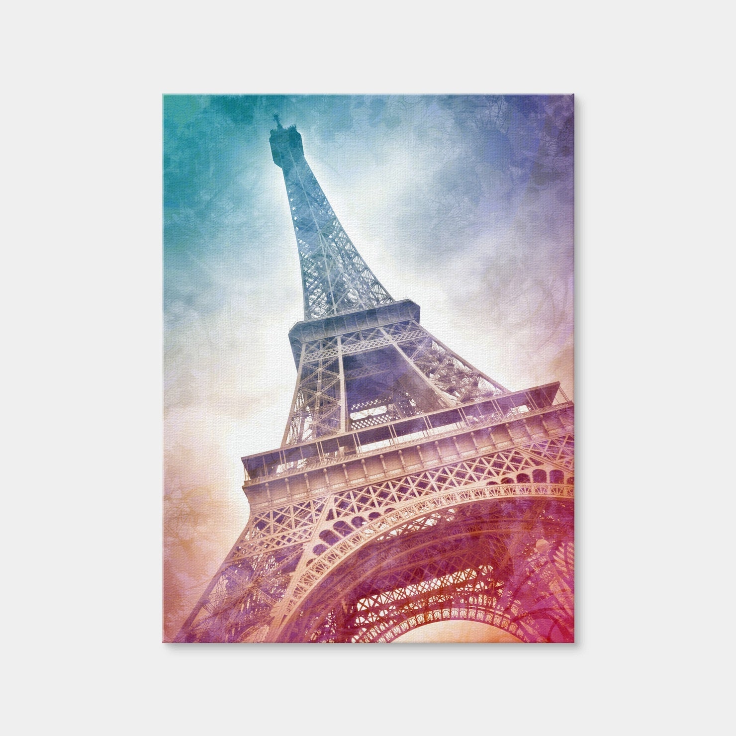 AUTO-MOCKUP WHITE | Modern Art Eiffel Tower | 1 Piece | Gallery Wrap Canvas | group=3x4
