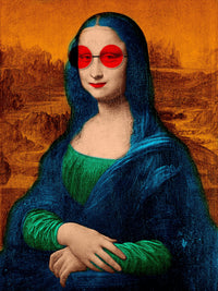 Mona Lisa Glasses Wall Art