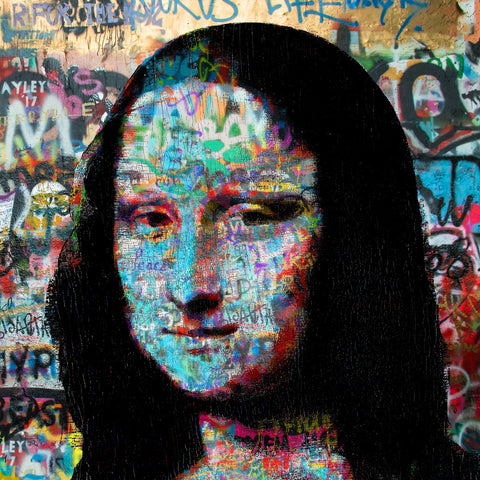 Mona Lisa Heavy Graffiti Wall Art