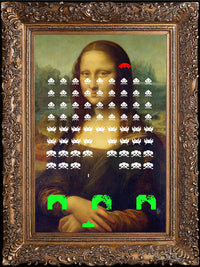 Mona Lisa Space Invaders Wall Art