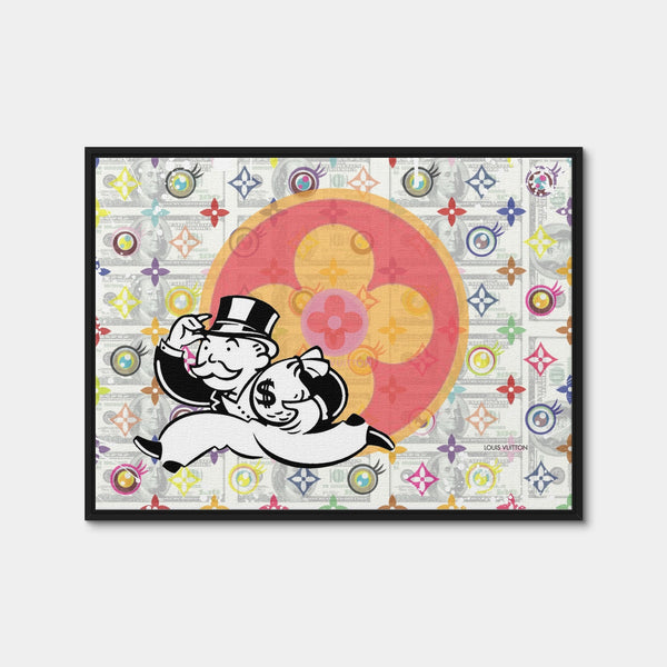 Money Bag Boy Wall Art — Framed Canvas Format preview