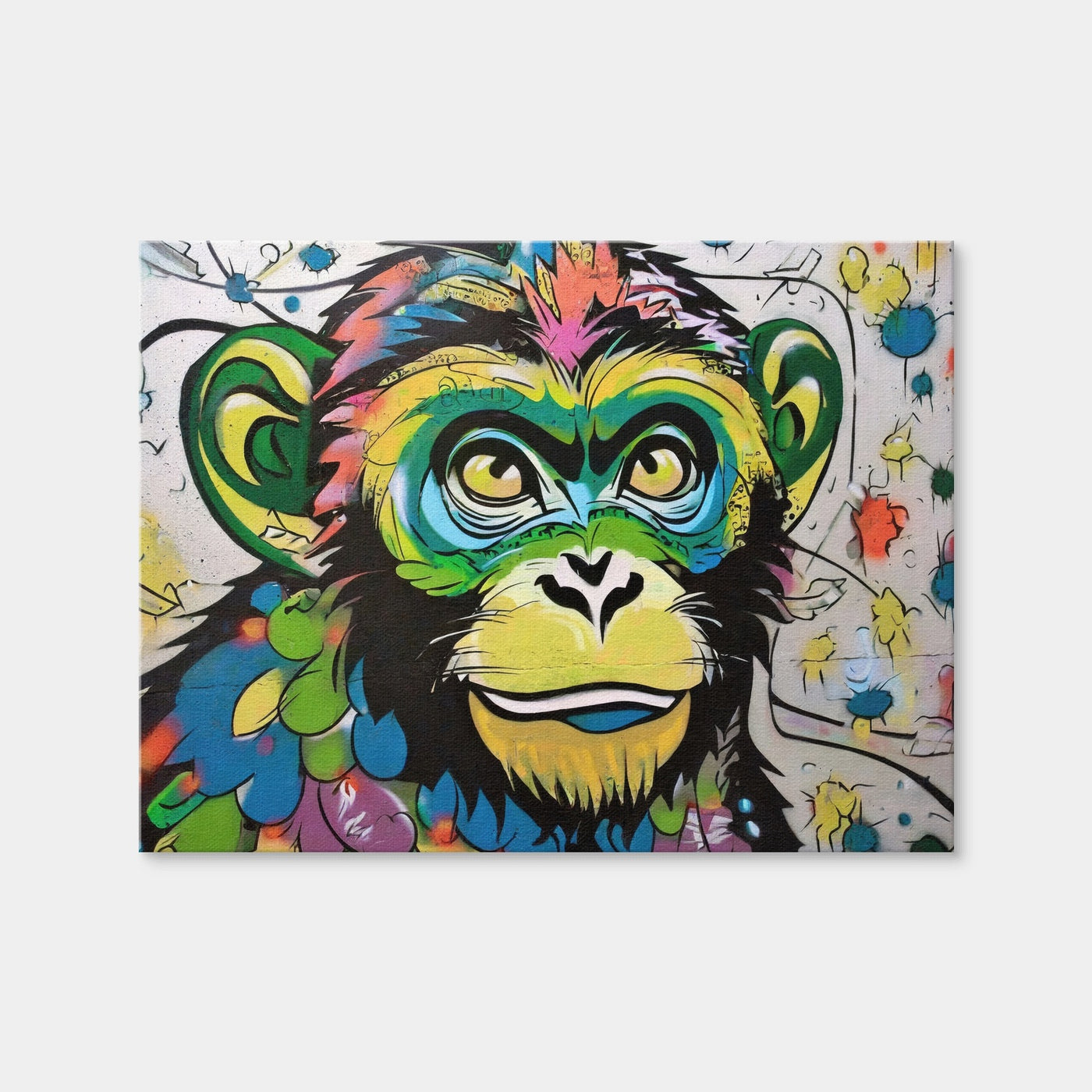 AUTO-MOCKUP WHITE | Monkey Graffiti | 1 Piece | Gallery Wrap | group=4x3