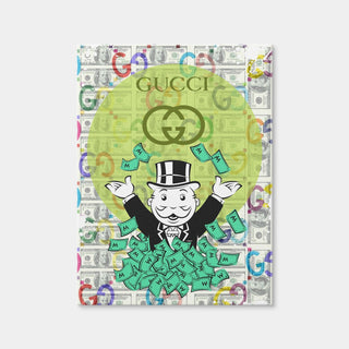 AUTO-MOCKUP WHITE | Monopoly Money GUCCI | 1 Piece | Gallery Wrap Canvas | group=3x4