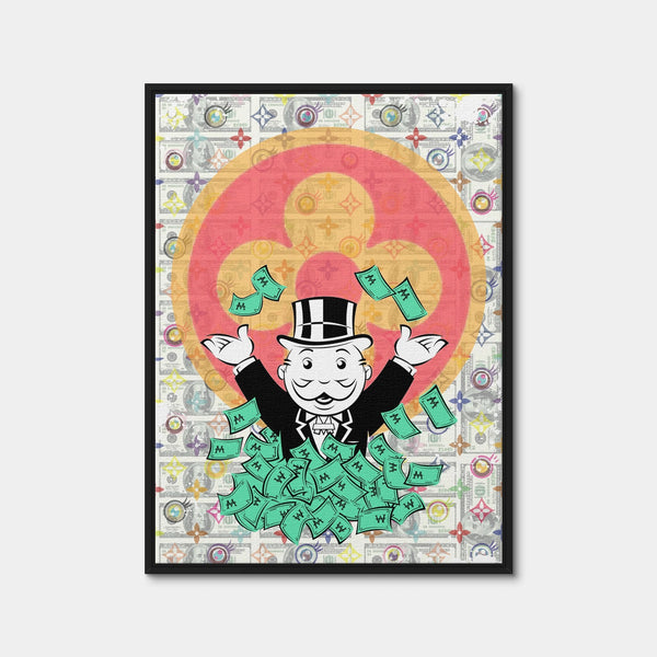 Monopoly Money LV Wall Art — Framed Canvas Format preview