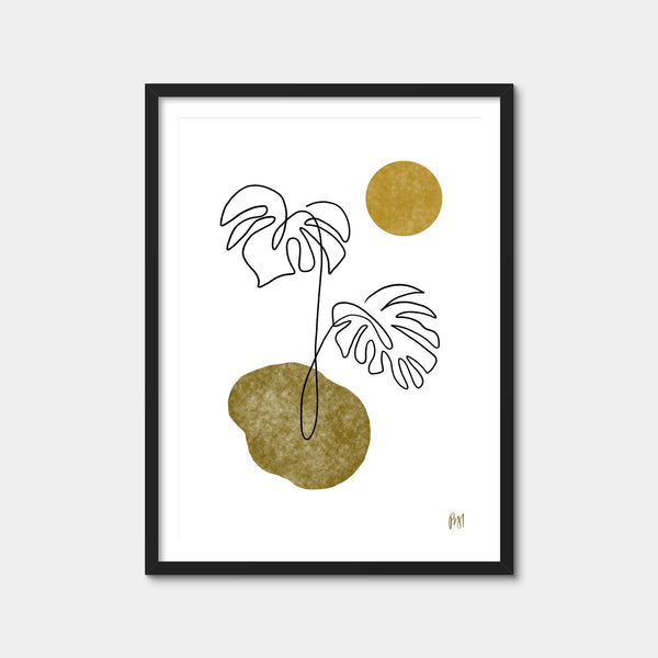 Monstera Leaves Wall Art — Framed Print Format preview