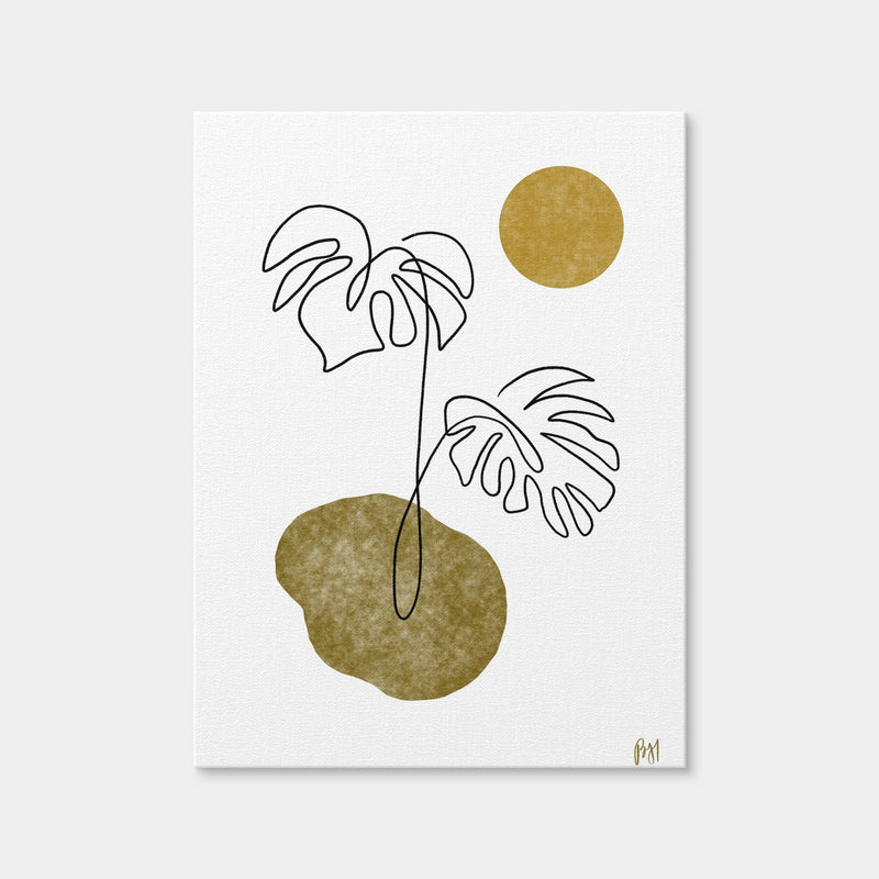 AUTO-MOCKUP WHITE | Monstera Leaves | 1 Piece | Gallery Wrap | group=3x4