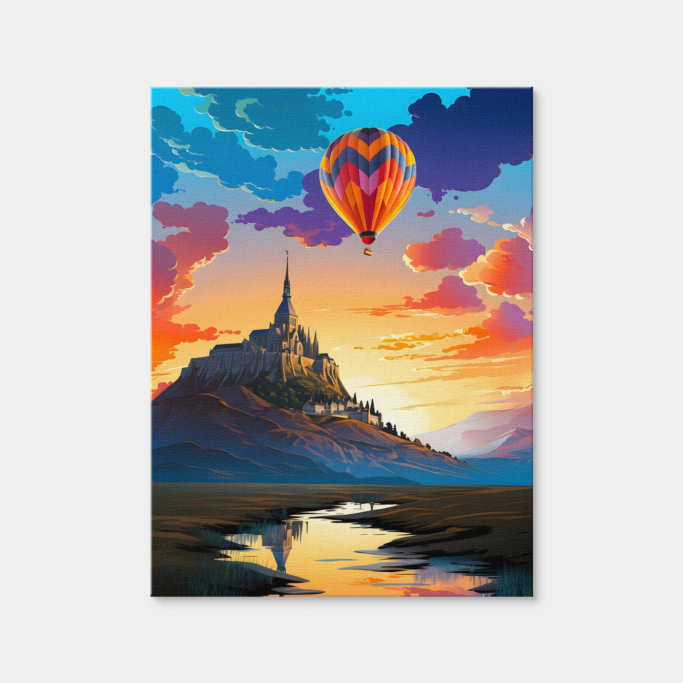 AUTO-MOCKUP WHITE | Mont Saint-Michel | 1 Piece | Gallery Wrap Canvas | group=3x4