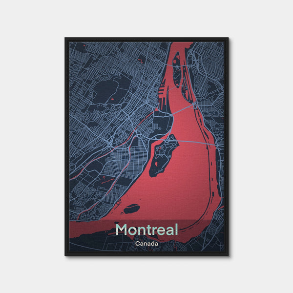 Montreal Wall Art — Framed Canvas Format preview