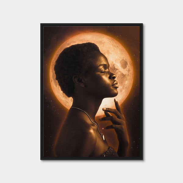 Moon Art Wall Art — Framed Canvas Format preview