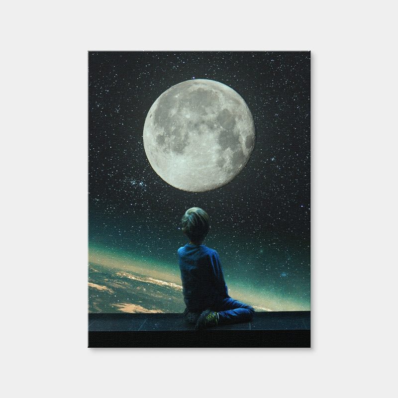 AUTO-MOCKUP WHITE | Moon Boy Bocah | 1 Piece | Gallery Wrap Canvas | group=3x4