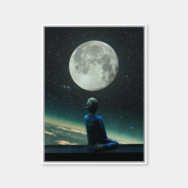 Moon Boy Bocah Wall Art — Framed Canvas Format preview