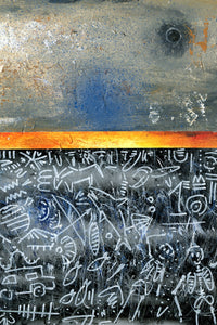 Moon Chalk Orange Wall Art