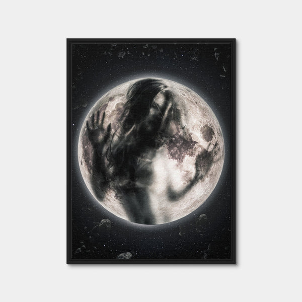 Moon Girl Wall Art — Framed Canvas Format preview