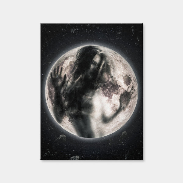 Moon Girl Wall Art — Canvas Wrap Format preview